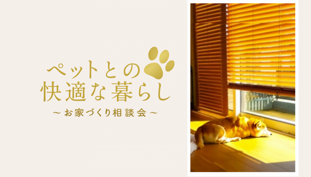 『ペットとの快適な暮らし』お家づくり相談会開催中！！🎁来場予約でQUOカード最大8,000円プレゼント🎁
